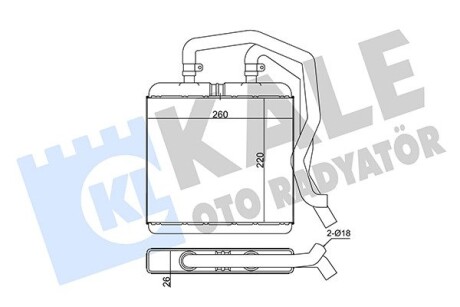 Радиатор отопителя IVeco Daily III OTO RADYATOR Kale 355285