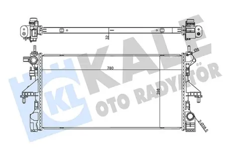 Радиатор охлаждения двигателя (паяный) Citroen Jumper (06-)/Peugeot Boxer (06-)/ Kale 355505