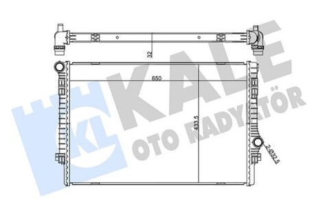 Радіатор охолодження Audi A3, Tt, Seat Ateca, Leon, Skoda Kodiaq OT Kale 355515