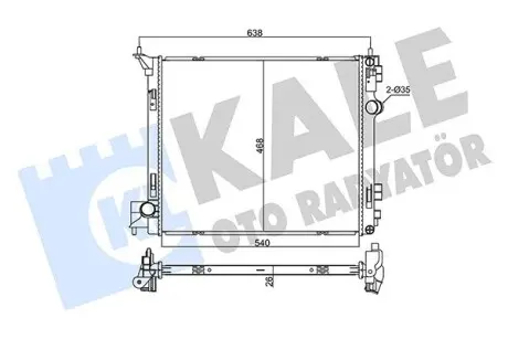 Радиатор охлаждения Nissan X-Trail Radiator OTO RADYATOR Kale 355525