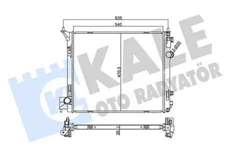 NISSAN Радіатор охолодження двиг. Qashqai 1.2/1.6dCi 13-, RENAULT Kale 355545