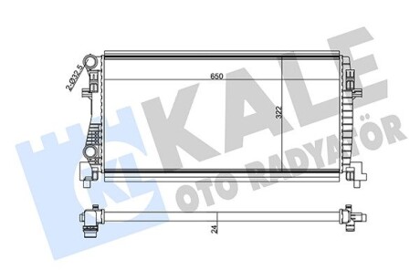 Радиатор охлаждения Audi A3, Q2 - Seat Leon, Leon St - Skoda Octavia Iii (Kale 355555 (фото 1)