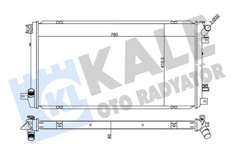 Радіатор охолодження Nissan Interstar, Opel Movano, Renault Master II KA Kale 355575 (фото 1)