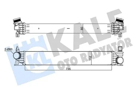 Радіатор інтеркулера Fiat Ducato 2.0-2.3D 06- Kale 355920