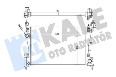 Радіатор охолодження Citroen Nemo/Fiat Fiorino 1.4i 07- Kale 356270