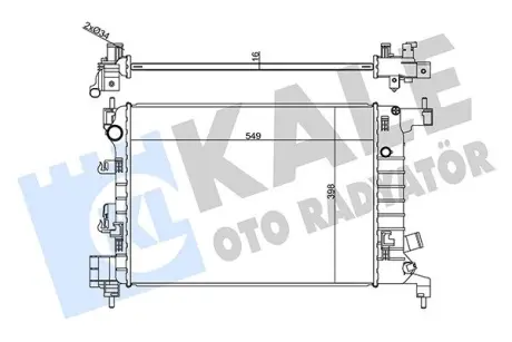 CHEVROLET Радіатор системи охолодження двигуна AVEO 11- Kale 356315