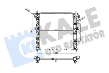 Радіатор охолодження Ssangyong Actyon I, Kyron Radiator OTO RADYATO Kale 356325