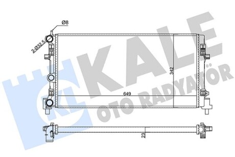 Радиатор охлаждения Audi A1, Seat Ibiza IV, Ibiza IV Sportcoupe OTO RADYATOR Kale 356425 (фото 1)