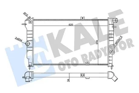 OPEL Радіатор охолодження Calibra A, Vectra A 88- Kale 356865