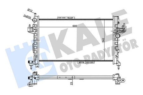 Радіатор охолодження VW Caddy III 1.6/2.0TDI 10-15 (453x655x34) (ребра завальцьовані) Kale 356875