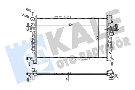 Радіатор охолодження VW Caddy III 1.6/2.0TDI 10-15 (453x655x34) (ребра завальцьовані) Kale 356875