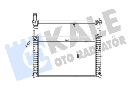 Радиатор охлаждения Ford Fiesta V, Fusion, Mazda 2 OTO RADYATOR Kale 356885