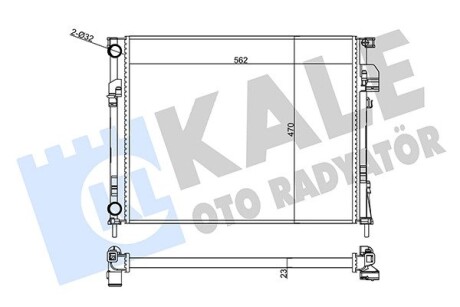 Радіатор охолодження Renault Trafic II/Opel Vivaro/Nissan Primastar Kale 356890