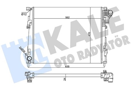 Радіатор охолодження Renault Trafic II/Opel Vivaro/Nissan Primastar Kale 356895