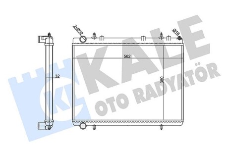 Радіатор охолодження Citroen C4/Peugeot 307/308 1.6HDi/1.8/2.0i 04- Kale 356915