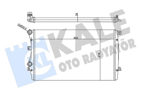 Радіатор охолодження VW Caddy III 1.9TDI BJB (+/- AC) Kale 356925