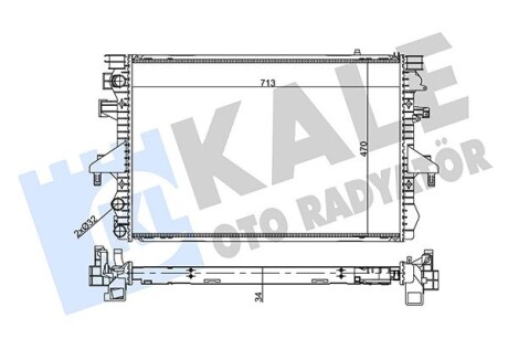 Радіатор охолодження Volkswagen MultIVan V, Transporter V OTO RADYA Kale 356940 (фото 1)