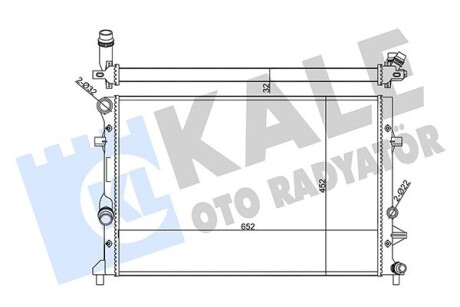 Радиатор охлаждения Skoda Octavia II/VW Golf VI, Jetta IV Kale 356945 (фото 1)