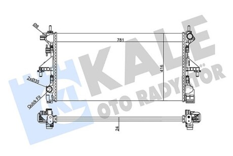 Радіатор охолодження Citroen Jumper/Fiat Ducato/Peugeot Boxer 2.2HDI-3.0HDI 06- Kale 356960