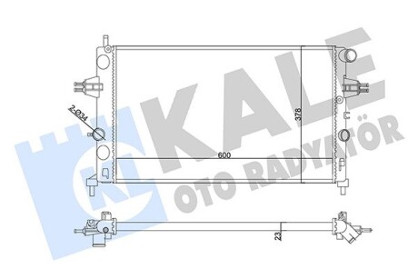 Радіатор охолодження Opel Astra G, Zafira A OTO RADYATOR Kale 356965