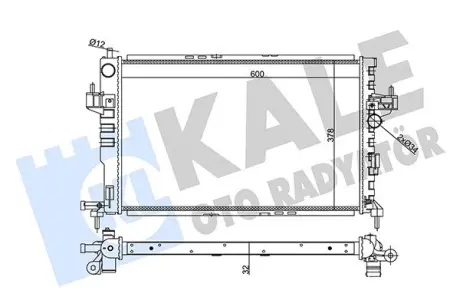 Радіатор охолодження Opel Combo 1.7DTI/CDTI 01- Kale 357030