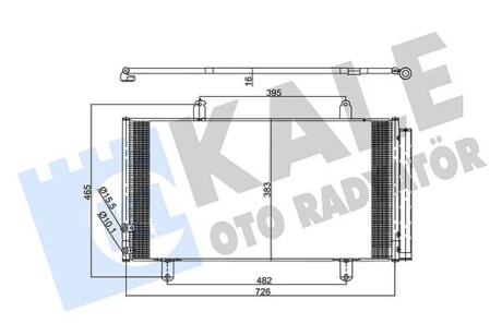 Радіатор кондиціонера (з осушувачем) Toyota Camry/Lexus ES 2.4/3.5 06-14 (більше не постачається) Kale 357365