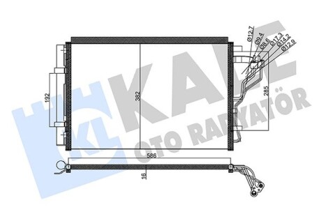 Радиатор кондиционера Hyundai Elantra (13-)/Cerato (16-) OTO RADYATOR Kale 357715