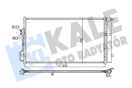 Радіатор кондиціонера Hyundai Tucson, Kia Sportage IV OTO RADYATOR Kale 357750