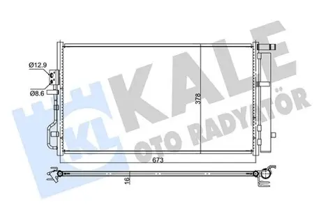 Радиатор кондиционера Hyundai Tucson, Kia Sportage IV OTO RADYATOR Kale 357750