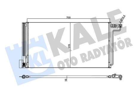 Радиатор кондиционера Ford C-Max II, Focus III, Grand C-Max OTO RADYATOR Kale 357755 (фото 1)