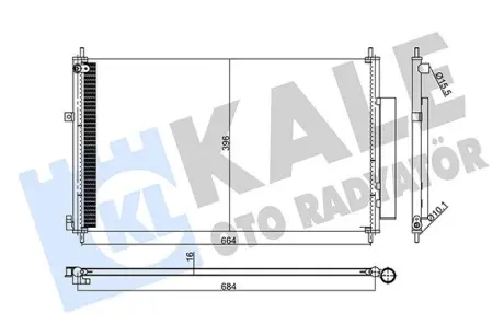 HONDA Радіатор кондиціонера (конденсатор) CR-V IV 1.6, 2.0 12- Kale 357925