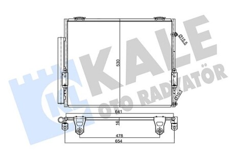 Радіатор кондиціонера Toyota Tundra OTO RADYATOR Kale 358005