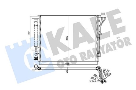 Радиатор кондиционера Kia Optima OTO RADYATOR Kale 358010 (фото 1)