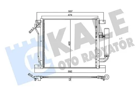 Радиатор кондиционера Nissan Juke, Pulsar OTO RADYATOR Kale 358070