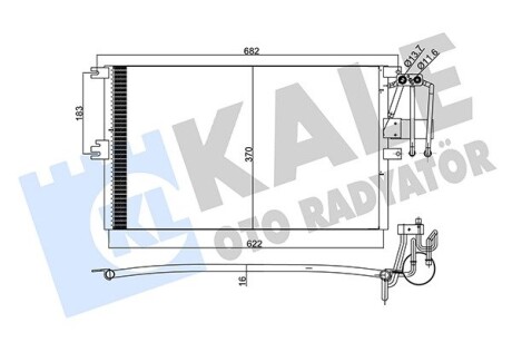 Радиатор кондиционера Opel Vectra B 95-02 Kale 358205