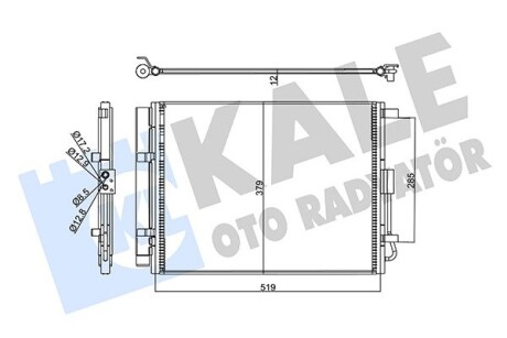 Радіатор кондиціонера (з осушувачем) Hyundai Elantra/i30/Kia Ceed 1.4/1.6CRDi 12- Kale 358215