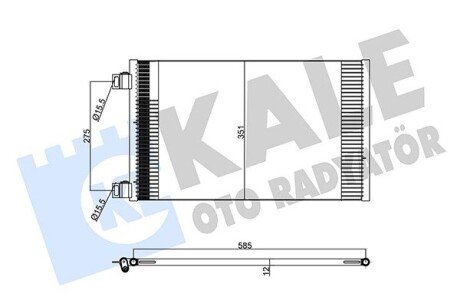 Радіатор кондиціонера Renault Kangoo 1.5dCi 08- Kale 358220