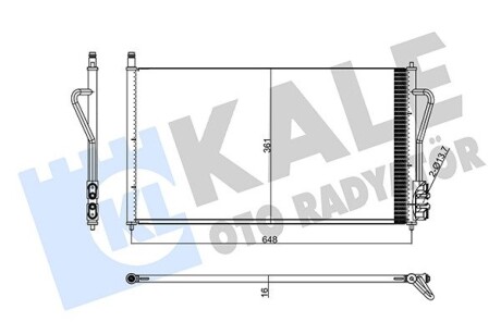 Радиатор кондиционера Ford Focus 1.4-2.0 98-05 Kale 358240