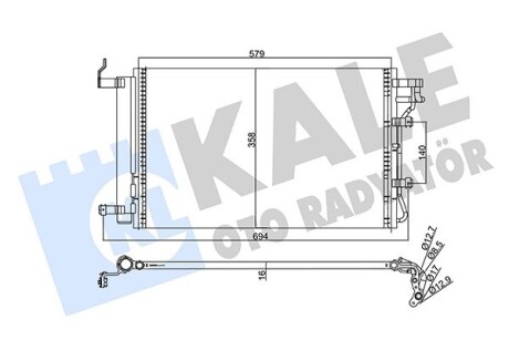 Радиатор кондиционера Kia Cerato OTO RADYATOR Kale 358245