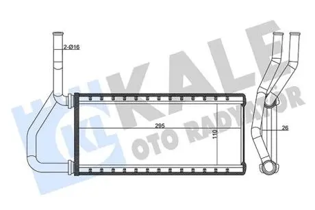 HONDA Радіатор опалення CR-V II 2.4 Vtec 4WD 01-, ELEMENT 2.4 02- Kale 358610