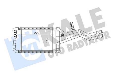 Радіатор обігрівача Hyundai Santa Fe II OTO RADYATOR Kale 358630