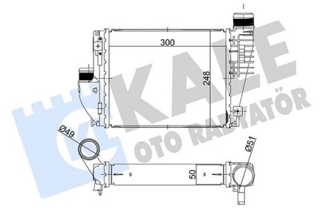 Радіатор інтеркулера Citroen Jumpy III/Peugeot Expert 1.6/2.0BlueHDi 16- Kale 358705