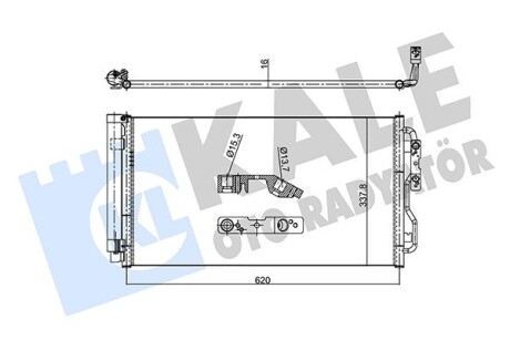 Радіатор кондиціонера BMW 1 (F20/F21)/3 (F30/F80) 11- B37/B38/B47/B48/B58/N13/N20/N26/N47/N55 Kale 358715 (фото 1)