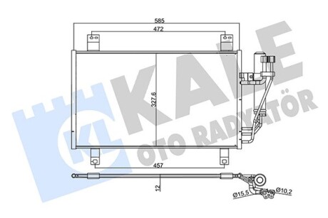 Радиатор кондиционера Mazda 2, CX3 Kale 358735