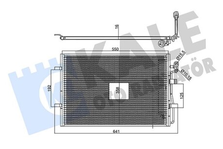 Радіатор кондиціонера (з осушувачем) Mazda 1.6 MZ-CD/MZR CD/CD 08- Kale 358785