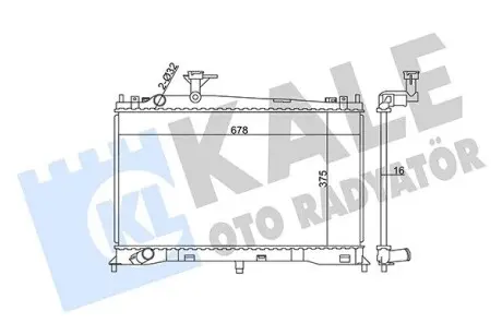 Радиатор охлаждения Mazda 6 OTO RADYATOR Kale 360100