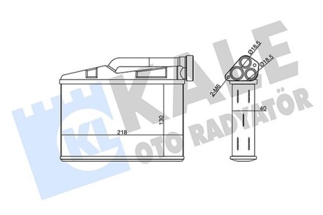 Радіатор пічки BMW 5 (E39) 2.0-2.8i 97-03 (M52/M47/M51/M54/M57/M62) Kale 360185