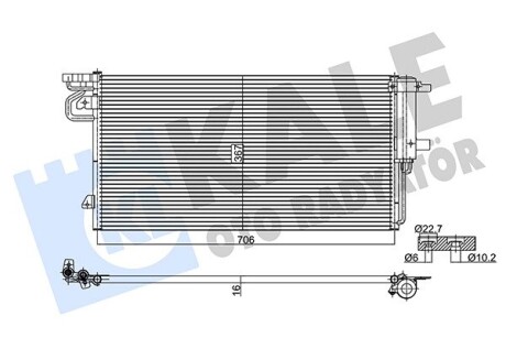 Радиатор кондиционера Ford C-Max II, Focus III, Grand C-Max, Kuga II OTO RADYATOR Kale 361295