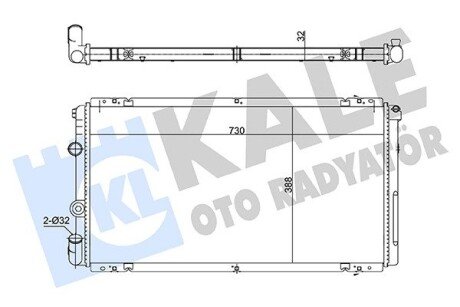 Радиатор охлаждения Opel Movano/Renault Master 1.9/2.5/2.8dCI 98- Kale 362735