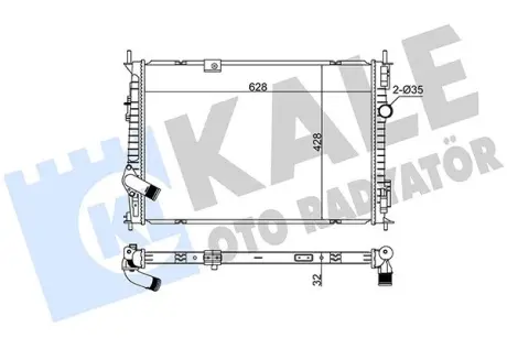 NISSAN Радіатор охолодження двиг. QASHQAI / QASHQAI +2 I 1.6 dCi 11- Kale 363185